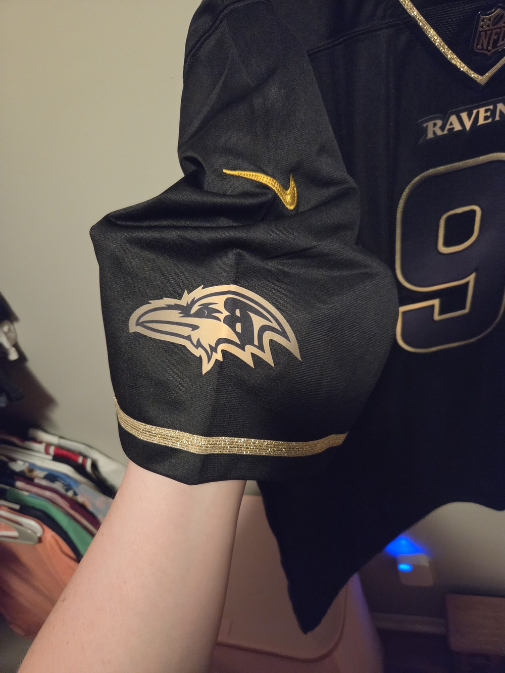 NFL Baltimore Ravens Black and Gold Game Jersey - Picture 2 of 4